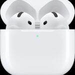 AirPods 4 in charging case with lid open