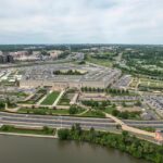 An aerial view of the Pentagon.