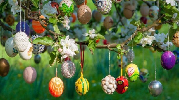 Children in costume celebrating Easter