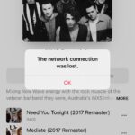 iPhone displaying "Network connection lost" error while using Apple Music