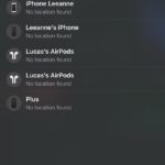 Location services settings on iPhone