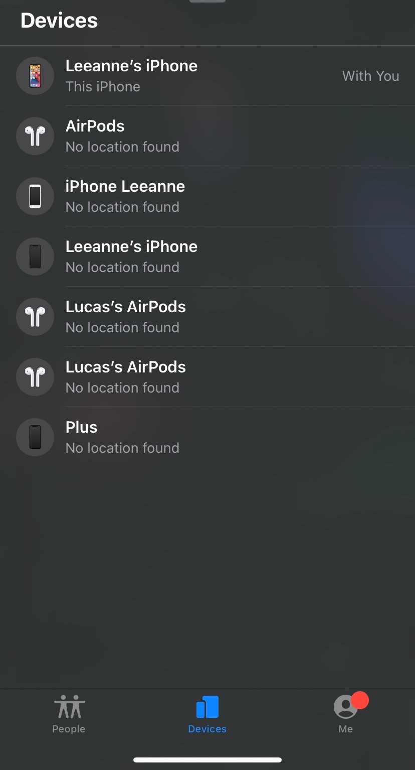 Location Services Settings on iPhone