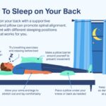 Man comfortably sleeping on his back, promoting spinal alignment and restful sleep