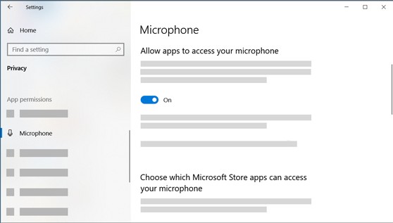 Microphone settings