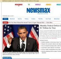 Newsmax.com website status check screenshot displaying server response time and historical data