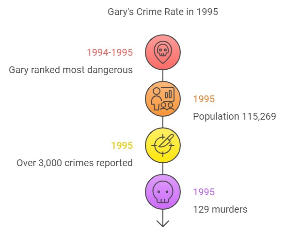 Rate of murders in Gary, Indiana is high