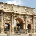 The Arch of Constantine in Rome, erected to commemorate Constantine's victory at the Milvian Bridge and his subsequent rise to power.