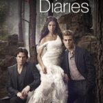 The Vampire Diaries promotional poster featuring the main cast.