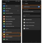 Turning off location services on Android to help save phone battery.