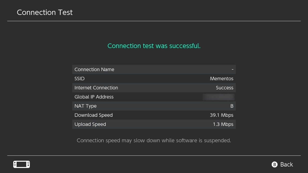 Nintendo Switch Network Connection Test