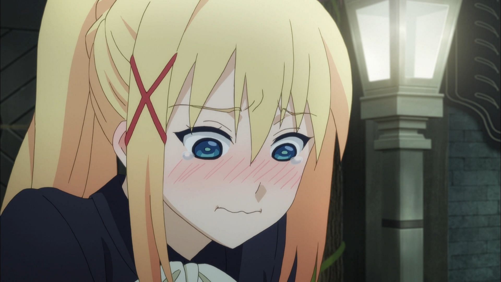 Darkness looking sad in her room.