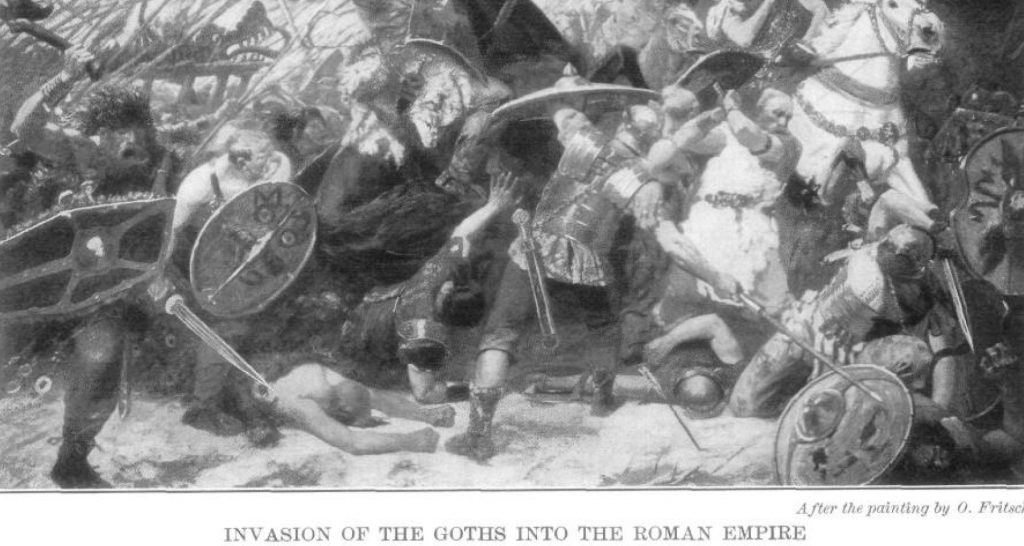 Germanic tribes adopting Latin