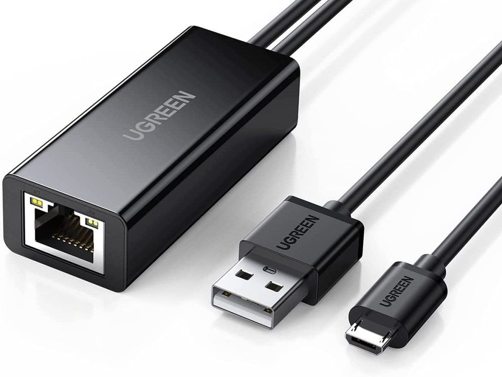 Ethernet adapter connected to a device