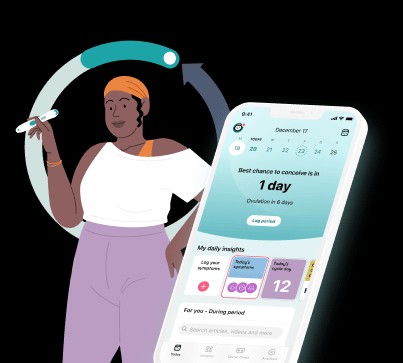 Woman tracking her period